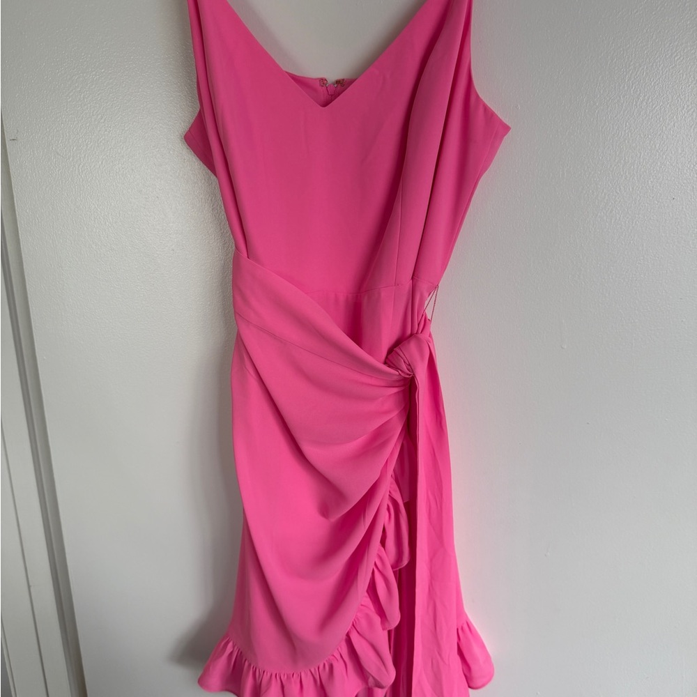 Lilly Pulitzer Hot Pink Wrap Dress Size 10